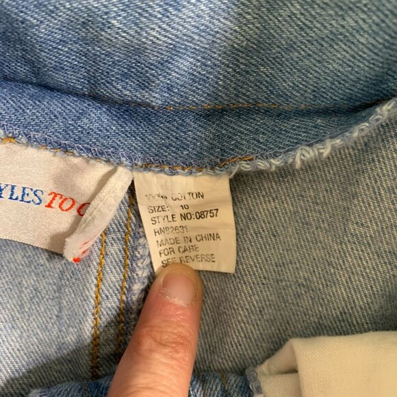 Styles To Go VTG Long Jean Skirt Size 10 Pleated, Pockets - Picture 11 of 12